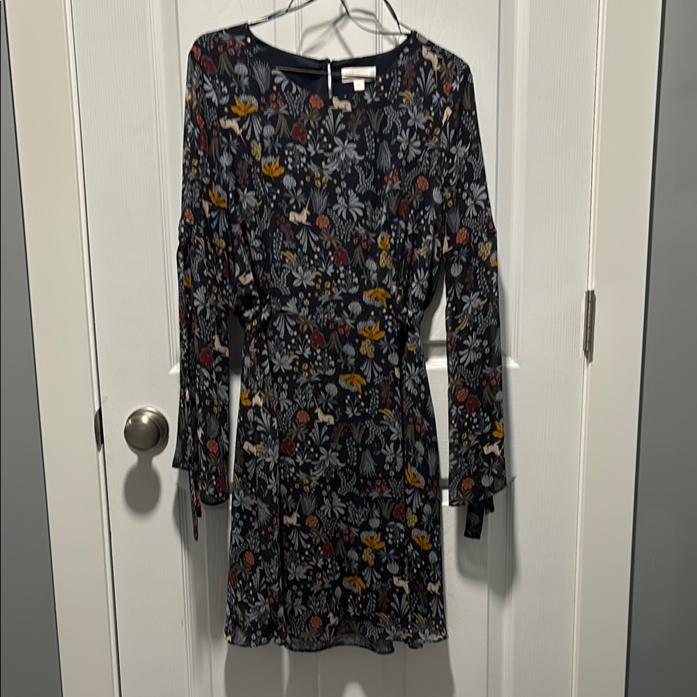 Floral Print Long Sleeve Dress